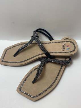 Palms Rhinestone T-Strap Sandals Size 9M